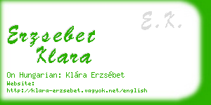 erzsebet klara business card